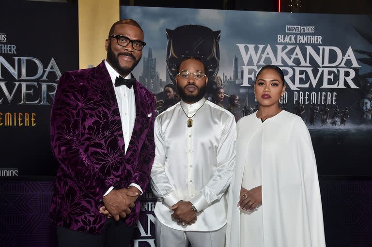 Tyler Perry, Ryan Coogler y Zinzi Evans, juntos en la premiere