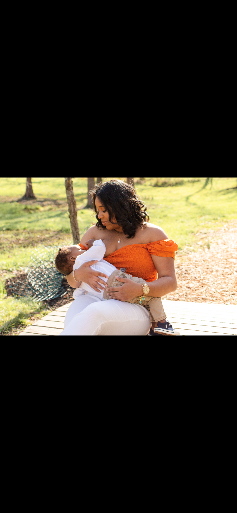Shawn Graves of Anderson Township breastfeeds her son, Timothy, in Ault Park in April 2021. She's relieved she chose to breastfeed for his health, but also because she has been hearing about the struggle of parents who are searching for baby formula.