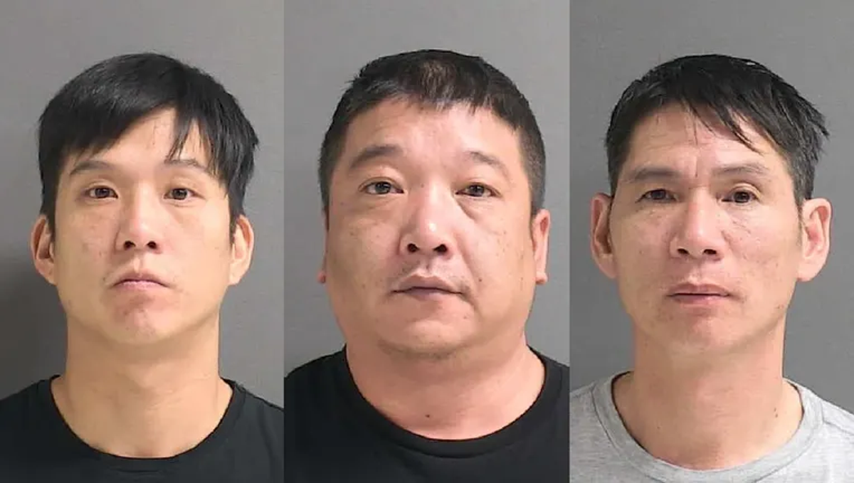 Rui Lin, 49, Yunqui Chen, 35 and Zengyu Liu, 42 were arrested for grand theft  (Port Orange Police Department)