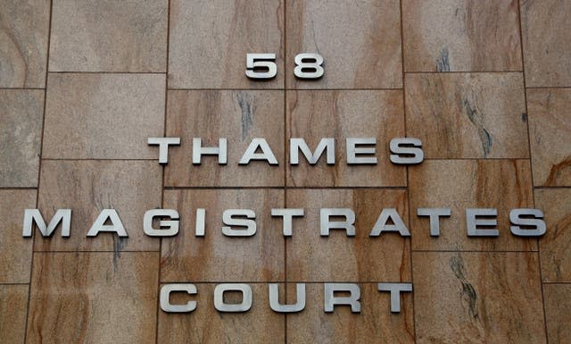 Thames Magistrates' Court in London (Gareth Fuller/PA)