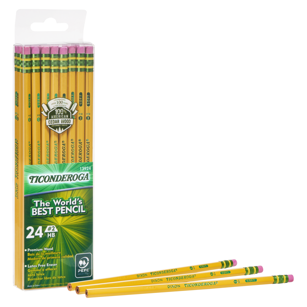 Ticonderoga Wood Case Pencils, 24 Pack