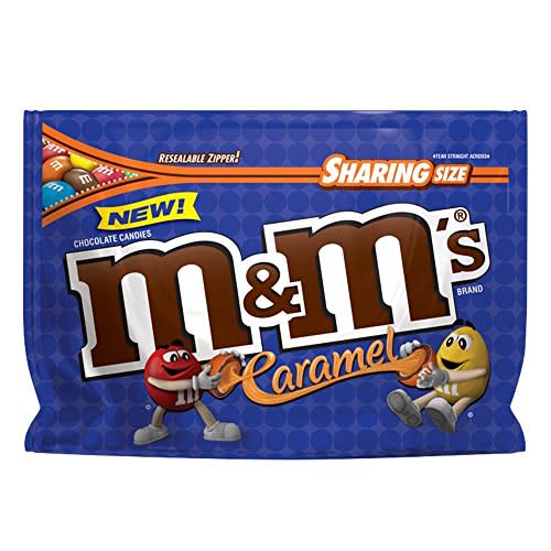 M&M'S Caramel Chocolate Candy Sharing Size 9.6-Ounce Bag (Pack of 8)