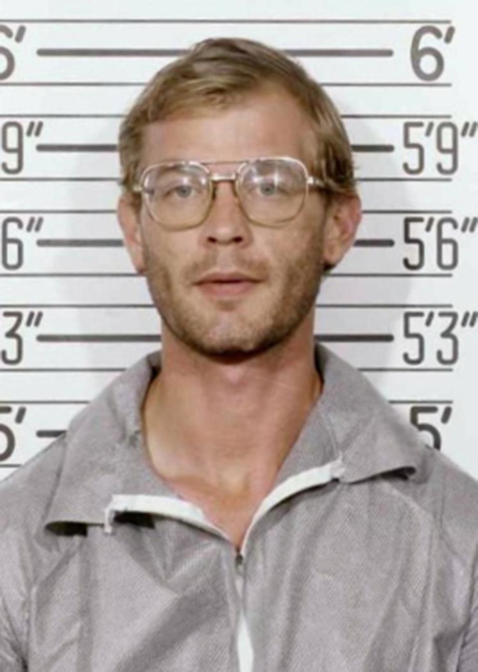 Foto policial de Jeffrey Dahmer luego de su arresto en 1991 (Departamento de Policía de Milwaukee)