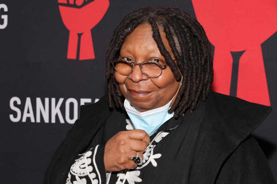 NEW YORK, NEW YORK - MARCH 01: Whoopi Goldberg attends the celebration of Harry Belafonte's 95th Birthday with Social Justice Benefit at The Town Hall on March 01, 2022 in New York City. (Photo by Dia Dipasupil/Getty Images)