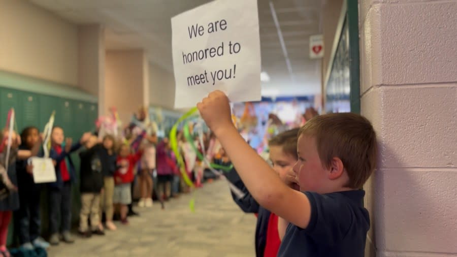 Students of all grade levels could be spotted in the halls, ready to welcome Dr. Kinneman.