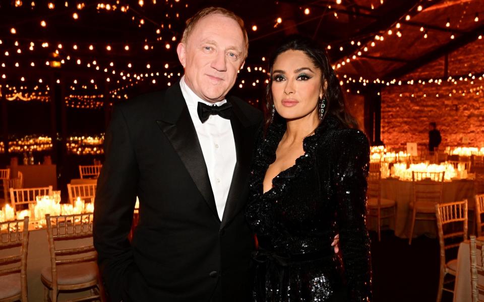 Francois-Henri Pinault and Salma Hayek Pinault attend the Kering Women In Motion Awards