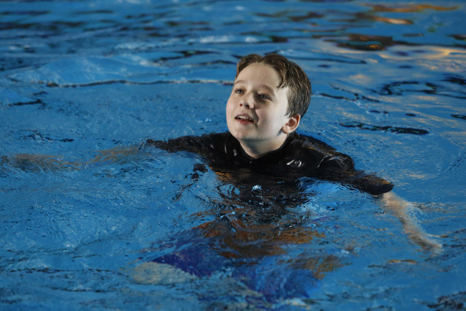 This photo provided by NBC shows Benjamin Stockham as Marcus in an episode of NBC's new sitcom, "About A Boy." The television series airs Tuesday nights on NBC. (AP Photo/NBC, Jordin Althaus)