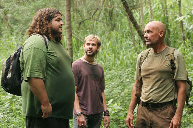 MARIO PEREZ/ABC Jorge Garcia as Hurley, Dominic Monaghan as Charlie, and Terry O'Quinn as John Locke on 'Lost.'