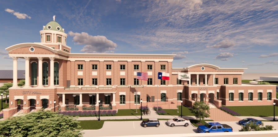 West view digital rendering of ongoing Justice Center project (Courtesy: City of Taylor)