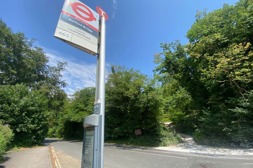 Burford Bridge 465 bus stop