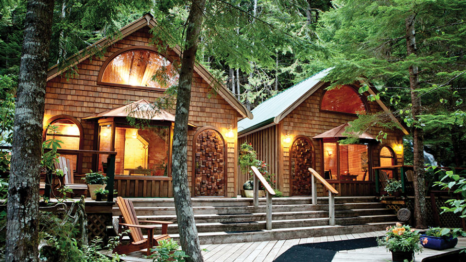 The resort’s forest cabins are near an idyllic stream and waterfall. - Credit: Jeremy Kopeks