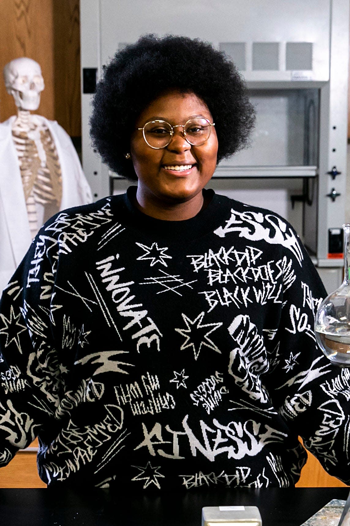 Dasia Taylor poses for a photo, Tuesday, Feb. 21, 2023, at West High School in Iowa City, Iowa.