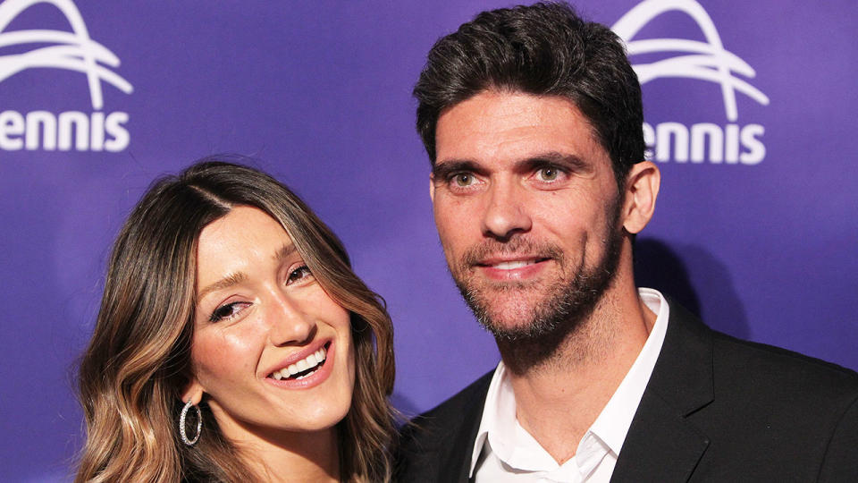 Pictured here is Mark Philippoussis and his wife Silvana Lovin.