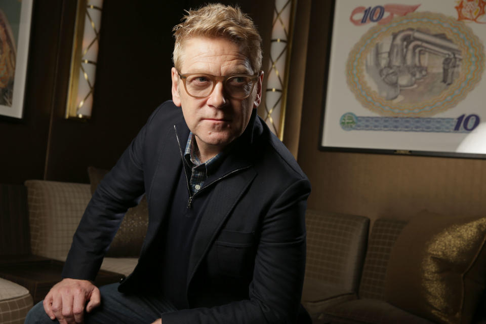 FILE - In this Friday, Jan. 10, 2014 file photo, director and actor Kenneth Branagh poses for a portrait to promote “Jack Ryan: Shadow Recruit," in Beverly Hills, Calif. The film releases in the U.S. on Friday, Jan. 17, 2014. (Photo by Eric Charbonneau/Invision/AP, file)