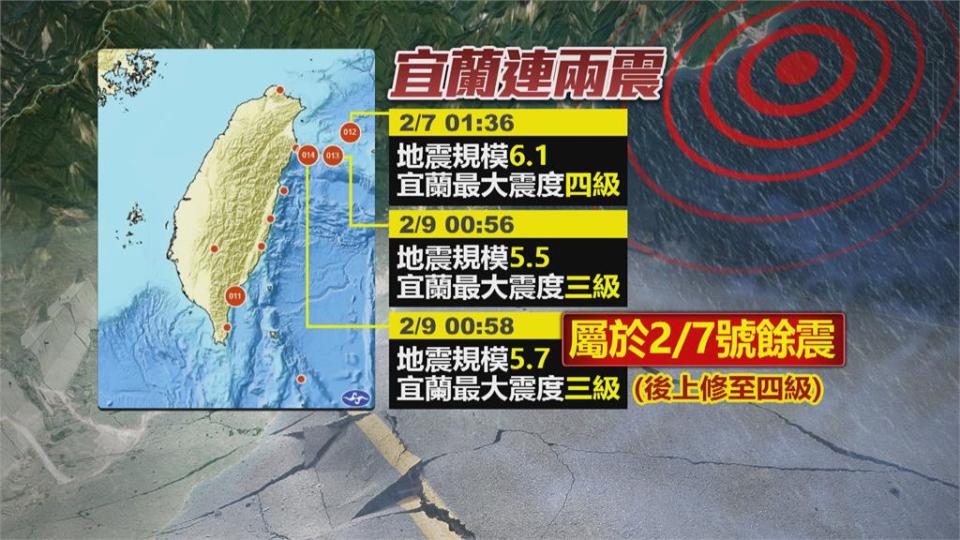 規模5以上地震頻繁 氣象局：不排除大地震前震