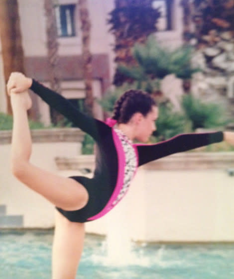 Nationally-ranked sports acrobatics athlete Brittany Dunlop, '97. (Misty Talbutt Hembree)