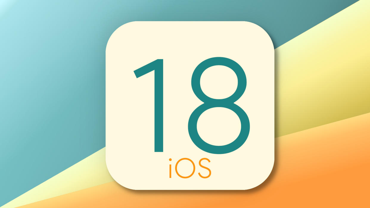  IOS 18 mockup logo. 