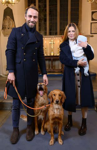 <p>TheImageDirect.com</p> James Middleton, Alizee Thevenet and baby Inigo attend the Dogs Trust Carol Concert at Chelsea Old Church in London on Dec. 7.