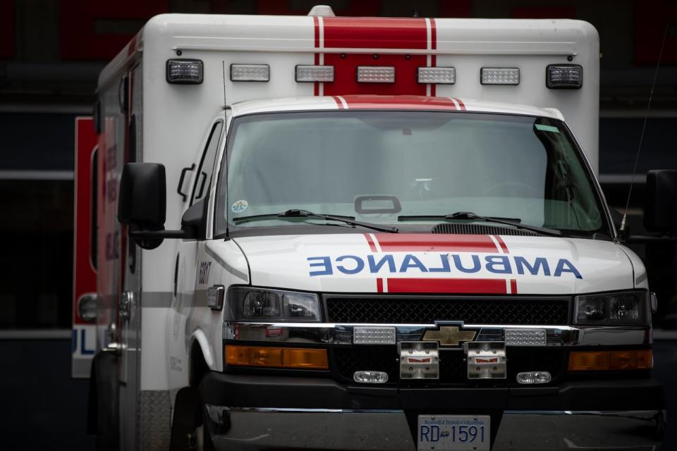 The B.C. Ambulance Service was called to assist after a crash involving a heli-skiing operation north of Terrace on Monday. (Ben Nelms/CBC - image credit)