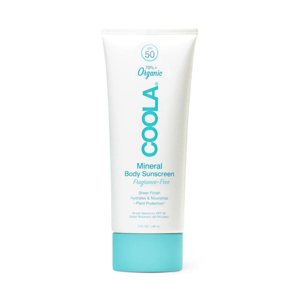 10) COOLA Fragrance-Free Mineral Body Sunscreen Lotion SPF 50