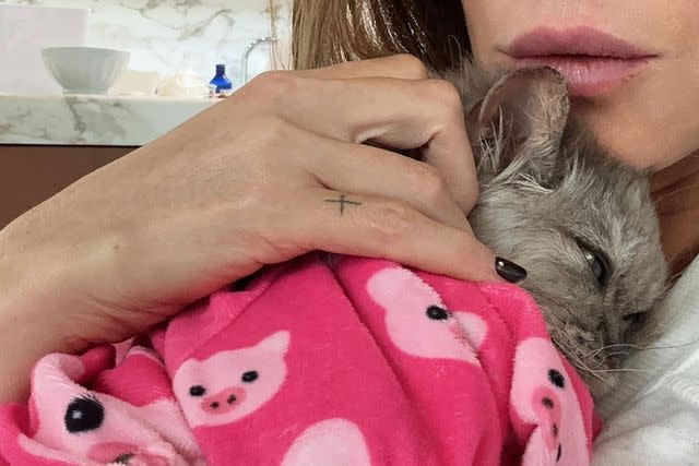 <p>Kate Beckinsale/Instagram</p> Kate Beckinsale mourns the death of her cat, Clive