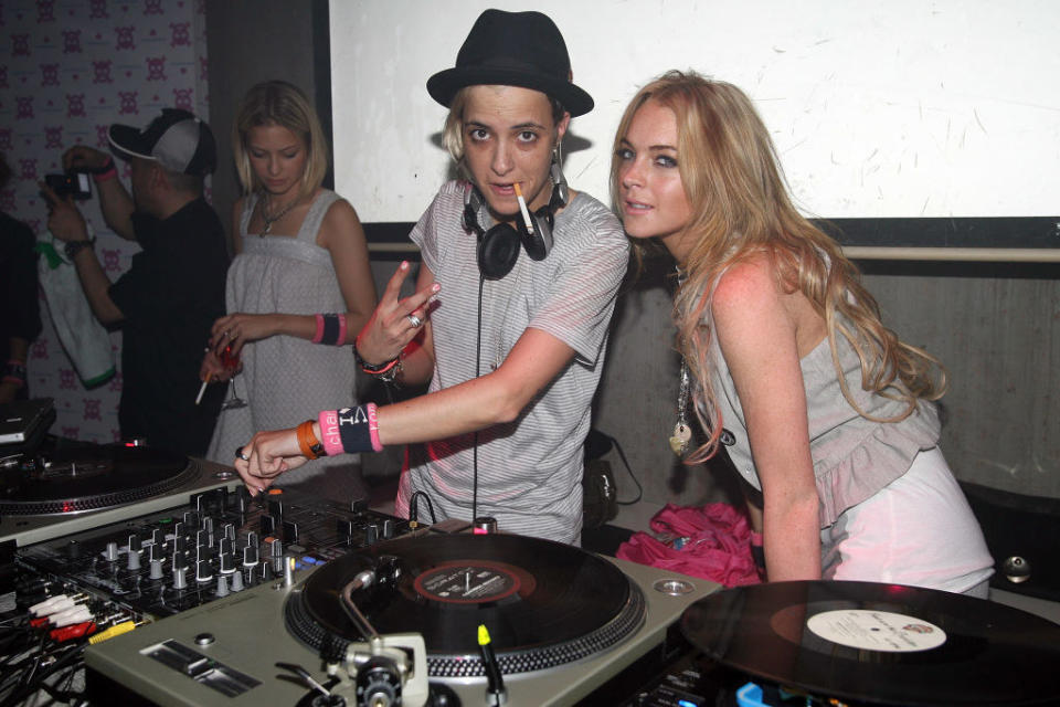 Samantha Ronson and Lindsay Lohan