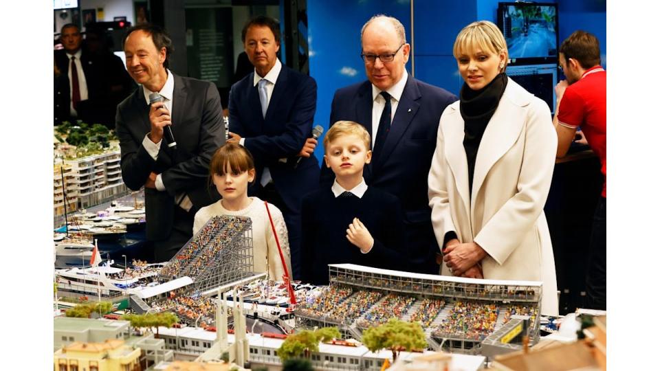 Charlene, Princess of Monaco, visiting the new Monaco World with her children