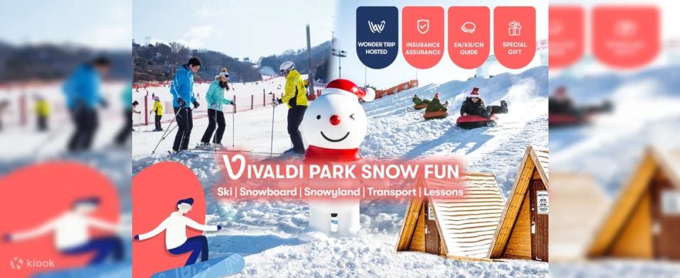Vivaldi Park Snowy Land One-Day Self-Guided Tour (Shuttle from Seoul). (Photo: Klook SG)