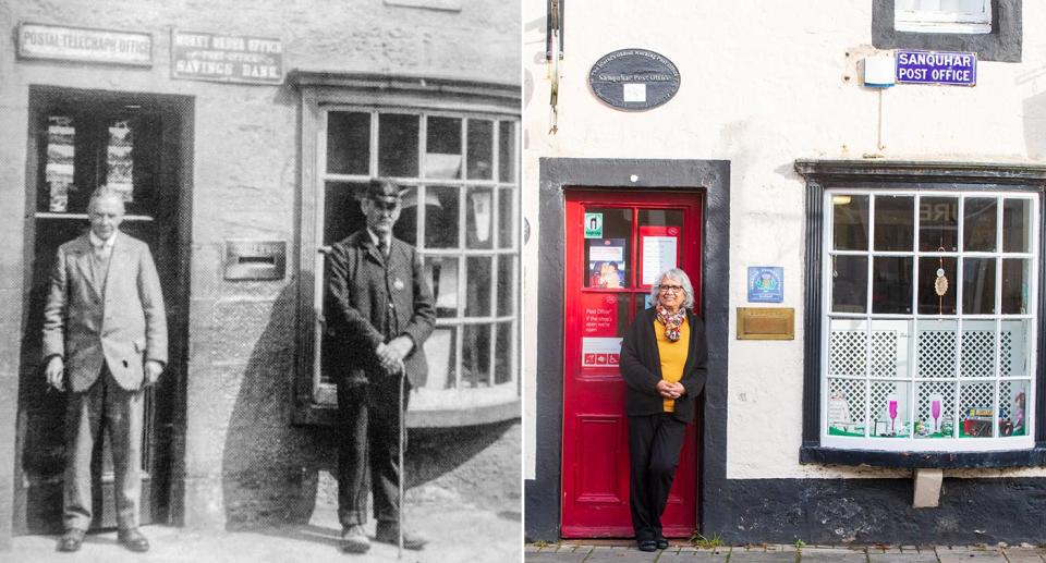 Then and now: The post office in Sanquhar, Scotland (Pictures SWNS)