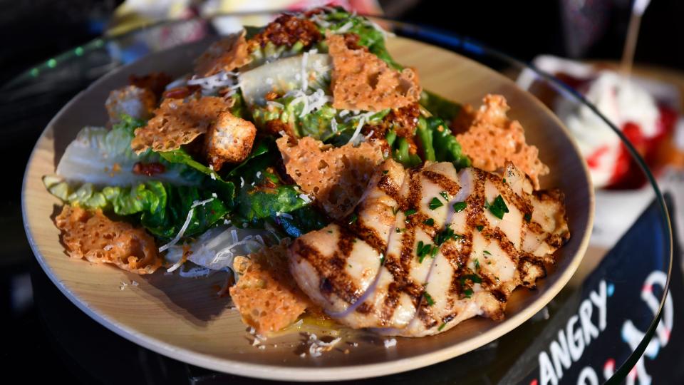 An Angry Caesar Salad is displayed during an event to highlight what is new for the 2024 Philadelphia Phillies season at Citizens Bank Park in Philadelphia on Monday, March 25, 2024.