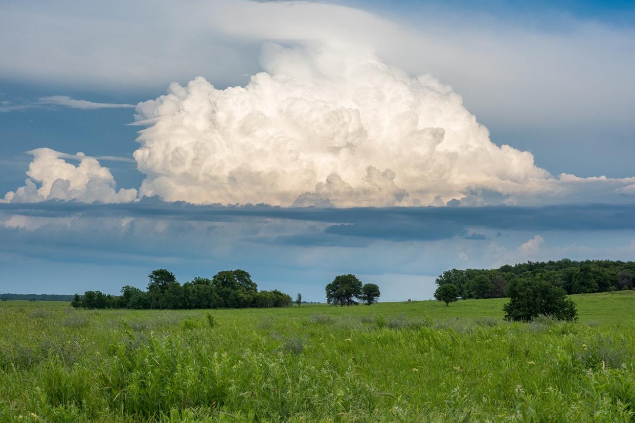 Thundercloud Over Prairie, Tallgrass Prairie Preserve, Oklahoma