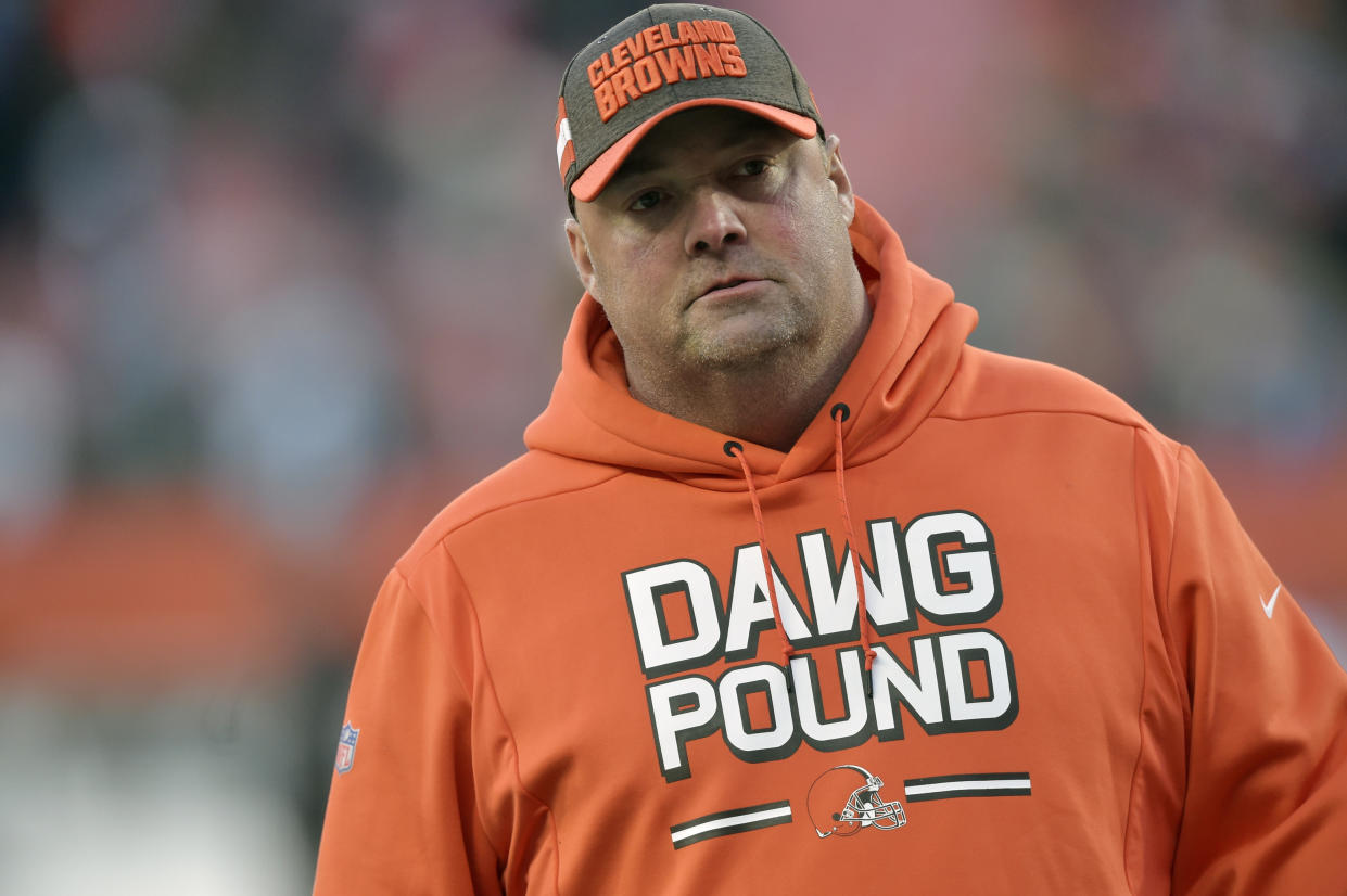 The Cleveland Browns will reportedly name offensive coordinator Freddie Kitchens as head coach of the team. (AP)