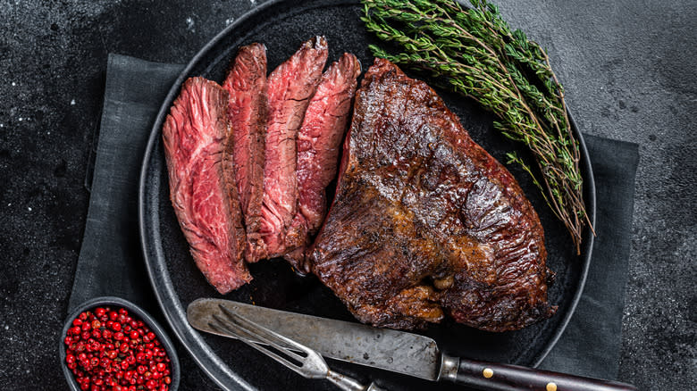 grilled hanger steak