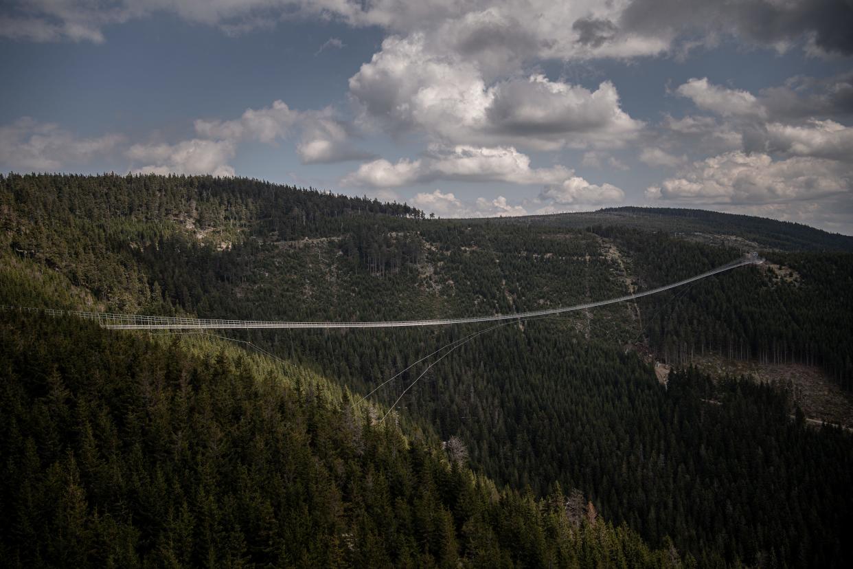 Sky Bridge 721 in the Czech Republic, the world's longest pedestrian suspension bridge