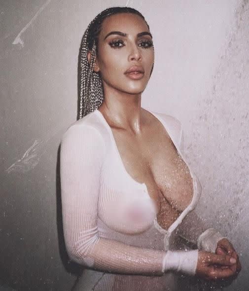 The reality star left little to the imagination with a series of racy posts. Source: Instagram / @kimkardashian