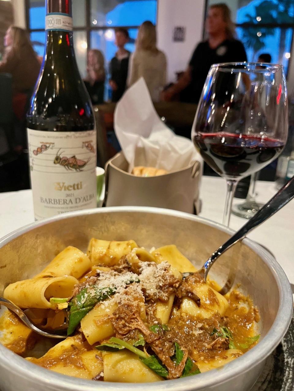 Paccheri alla Genovese with slow-cooked veal and onion-braised ragu is a favorite of San Matteo co-owner Giuseppe Manco.