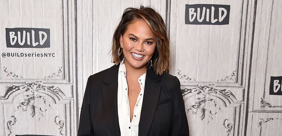 Chrissy Teigen attends Build at Build Studio on September 19, 2018 in New York City.