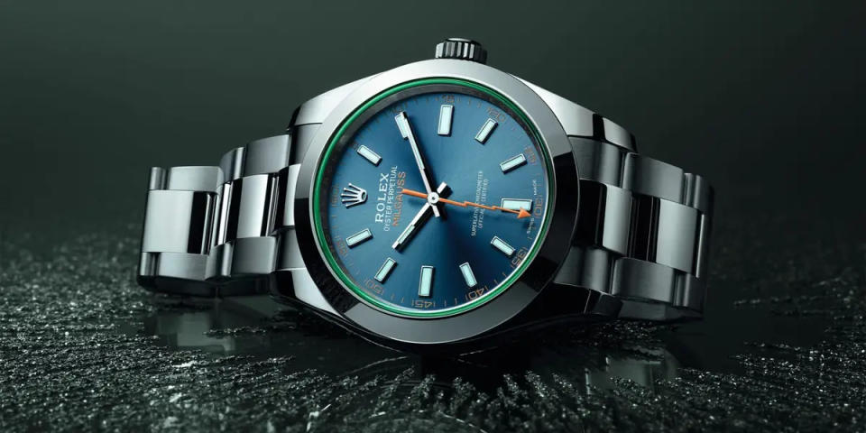 Eine Milgauss mit dem Blitz als Sekundenzeiger. - Copyright: Rolex