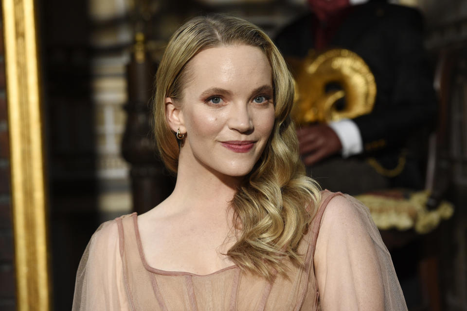 Tamzin Merchant, a cast member in the Amazon Prime Video series "Carnival Row," poses at the premiere of the series at the TCL Chinese Theatre, Wednesday, Aug. 21, 2019, in Los Angeles. (Photo by Chris Pizzello/Invision/AP)