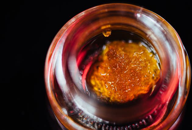 An image of cannabis resin, courtesy of 22Red.