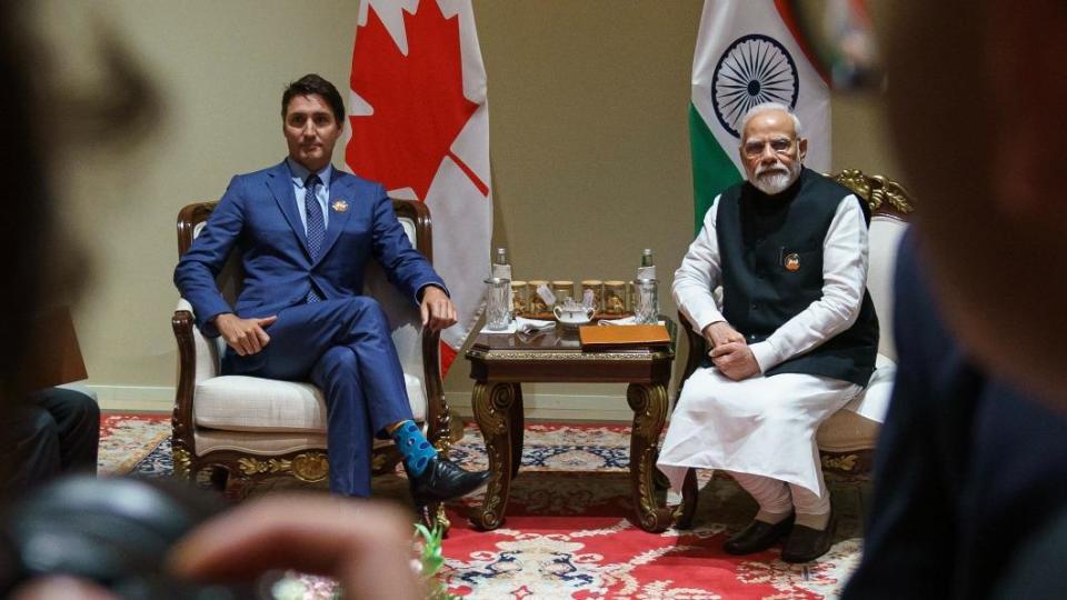 加拿大總理杜魯道與印度總理莫迪。（圖／翻攝自Twitter@JustinTrudeau）
