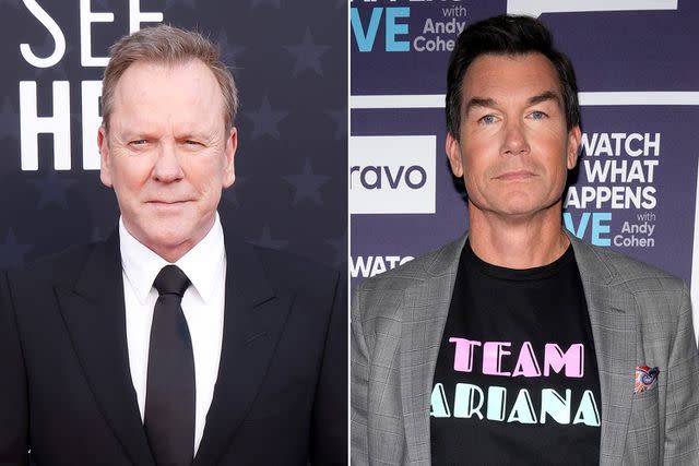 <p>Getty</p> Kiefer Sutherland and Jerry O'Connell