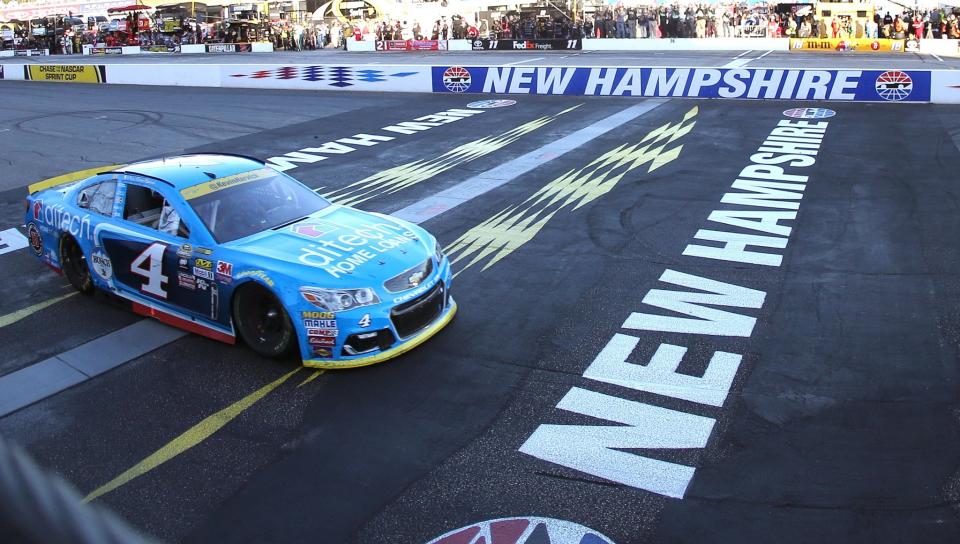 Kevin Harvick didn't run out of gas this year at New Hampshire (Getty). 