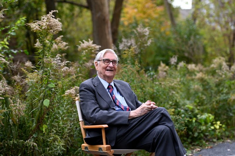 American biologist E.O. Wilson poses for a portrait in Lexington