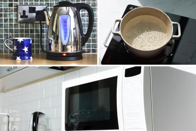 Does an electric kettle bring water to a boil faster in the UK