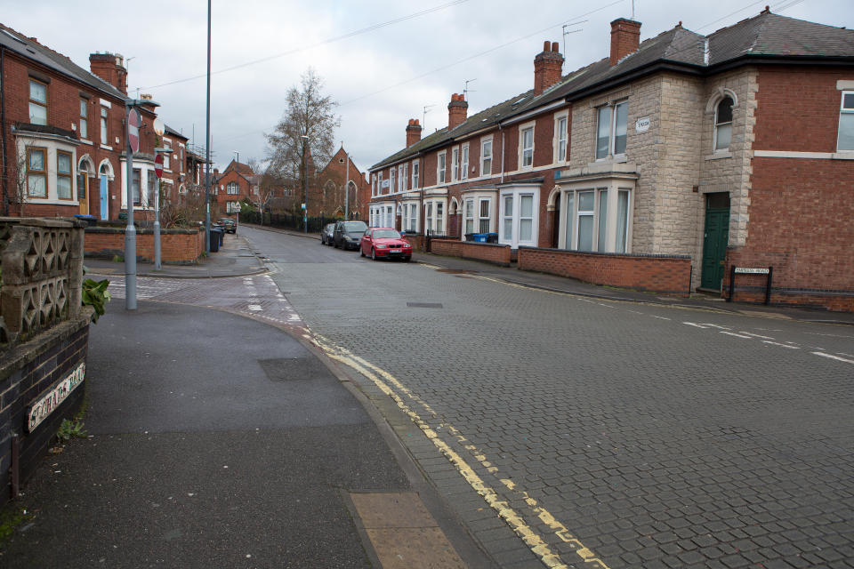 The road junction in Normanton, Derby, where Zofija Kaczan was attacked. (SWNS)