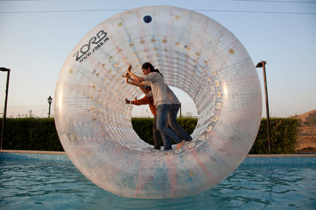 Aqua zorbing