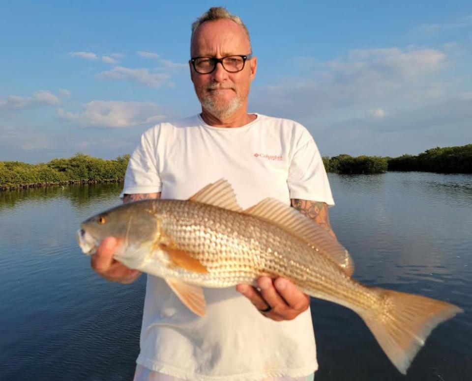 Billy Campbell, of Ocala, caught this 24-inch no spot redfish in Crystal River while fishing with Capt. Marrio Castello, of Tall Tales Charters, this past week.