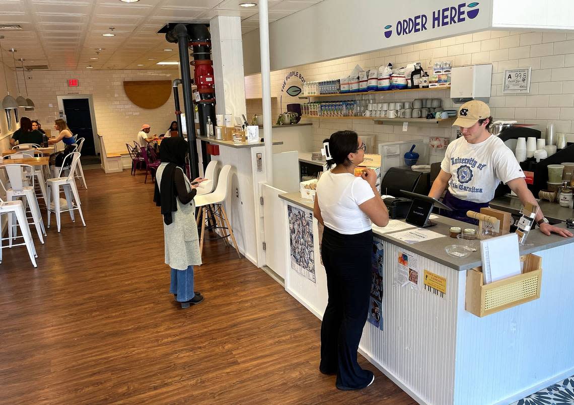 Purple Bowl turned to its loyal and diverse customer base to fight a relocation threat after Longfellow Real Estate Partners bought the building at 306 W. Franklin St. in Chapel Hill. Tammy Grubb/tgrubb@heraldsun.com