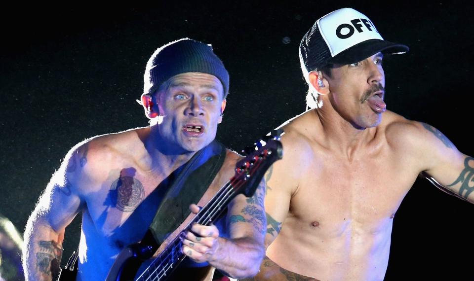 Bassist Flea, vocalist Anthony Kiedis and the rest of the Red Hot Chili Peppers will play Riverbend Music Center in Cincinnati on July 5.